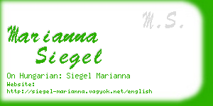 marianna siegel business card